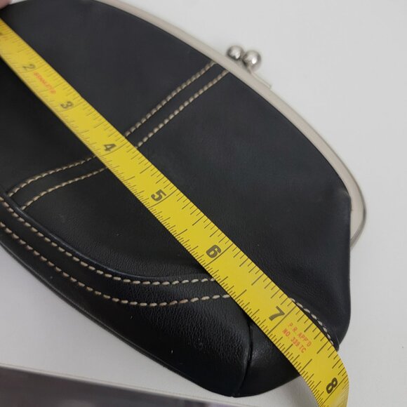 Vintage Coach Y2K Soho Kisslock Wristlet Pouch Black - Picture 5 of 6